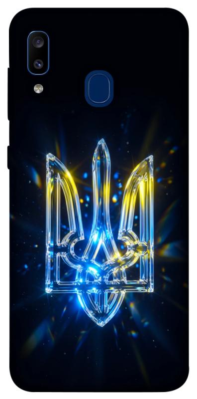 Чохол itsPrint Glass trident для Samsung Galaxy A20 / A30, love ukraine, купити оптом з доставкою
