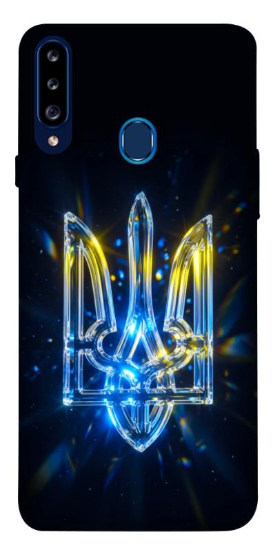 Чохол itsPrint Glass trident для Samsung Galaxy A20s, love ukraine, купити оптом з доставкою