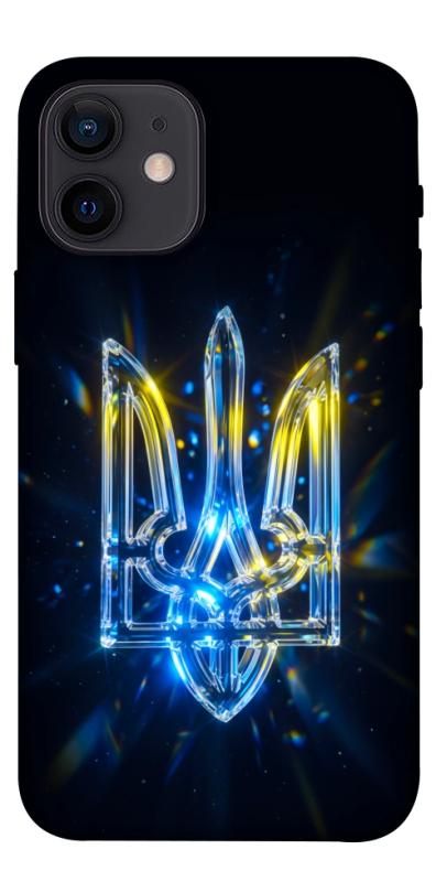 Чохол itsPrint Glass trident для Apple iPhone 12 mini (5.4"), love ukraine, купити оптом з доставкою
