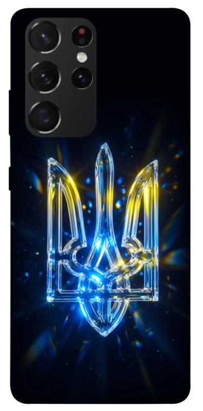 Чохол itsPrint Glass trident для Samsung Galaxy S21 Ultra, love ukraine, купити оптом з доставкою