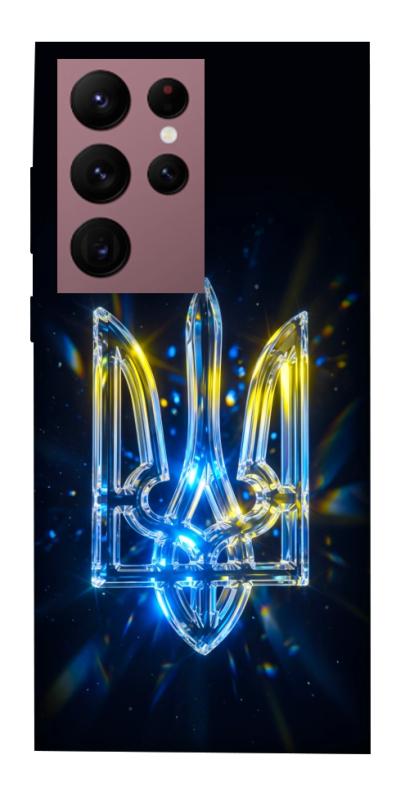 Чохол itsPrint Glass trident для Samsung Galaxy S22 Ultra, love ukraine, купити оптом з доставкою