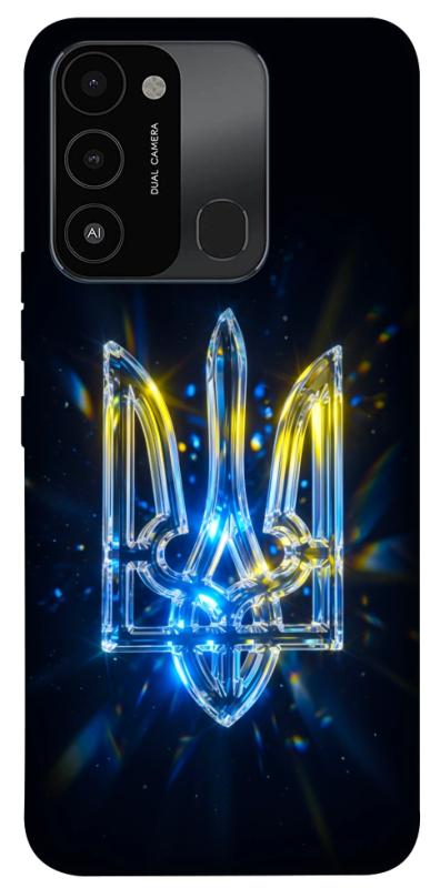 Чохол itsPrint Glass trident для Tecno Spark Go 2022 (KG5m), love ukraine, купити оптом з доставкою