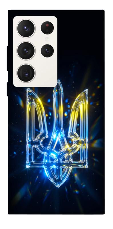 Чохол itsPrint Glass trident для Samsung Galaxy S23 Ultra, love ukraine, купити оптом з доставкою