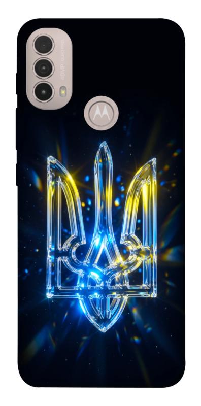 Чохол itsPrint Glass trident для Motorola Moto E40, love ukraine, купити оптом з доставкою