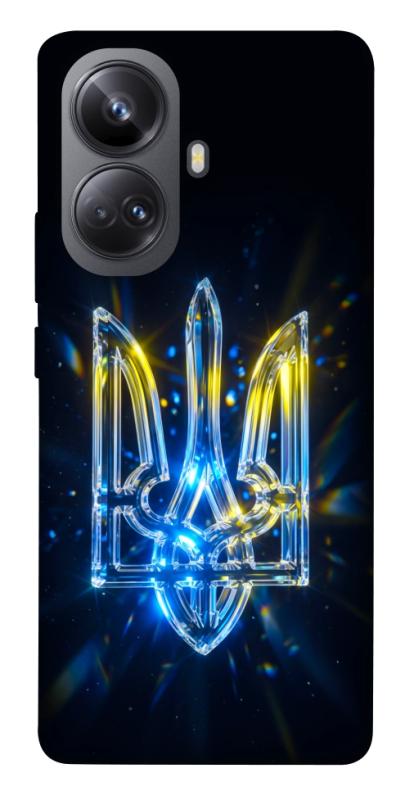 Чохол itsPrint Glass trident для Realme 10 Pro+, love ukraine, купити оптом з доставкою