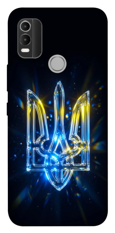 Чохол itsPrint Glass trident для Nokia C21 Plus, love ukraine, купити оптом з доставкою