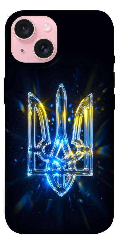 Чохол itsPrint Glass trident для Apple iPhone 15 (6.1"), love ukraine, купити оптом з доставкою