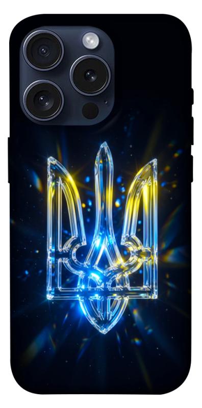 Чохол itsPrint Glass trident для Apple iPhone 15 Pro (6.1"), love ukraine, купити оптом з доставкою