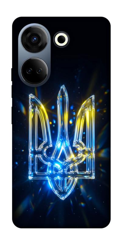 Чохол itsPrint Glass trident для TECNO Camon 20 Pro (CK7n), love ukraine, купити оптом з доставкою