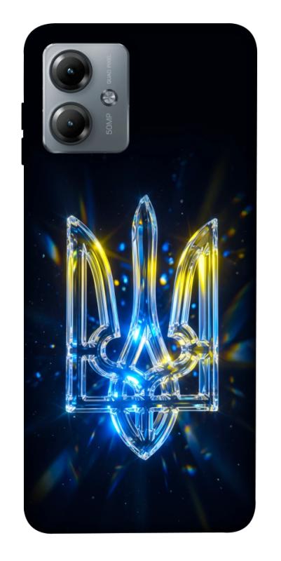 Чохол itsPrint Glass trident для Motorola Moto G14, love ukraine, купити оптом з доставкою