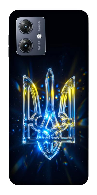 Чохол itsPrint Glass trident для Motorola Moto G54, love ukraine, купити оптом з доставкою