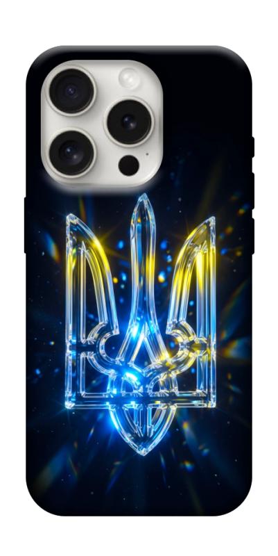 Чохол itsPrint Glass trident для Apple iPhone 16 Pro (6.3"), love ukraine, купити оптом з доставкою