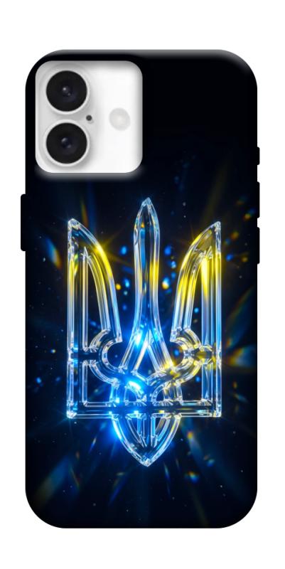 Чохол itsPrint Glass trident для Apple iPhone 16 Plus (6.7"), love ukraine, купити оптом з доставкою