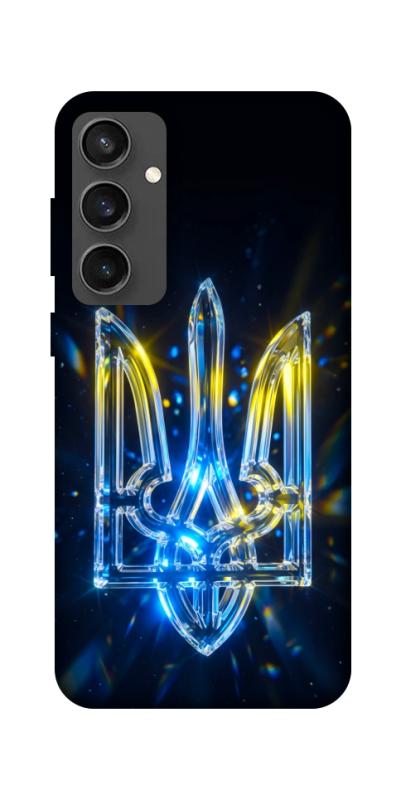 Чохол itsPrint Glass trident для Samsung Galaxy S24 FE, love ukraine, купити оптом з доставкою