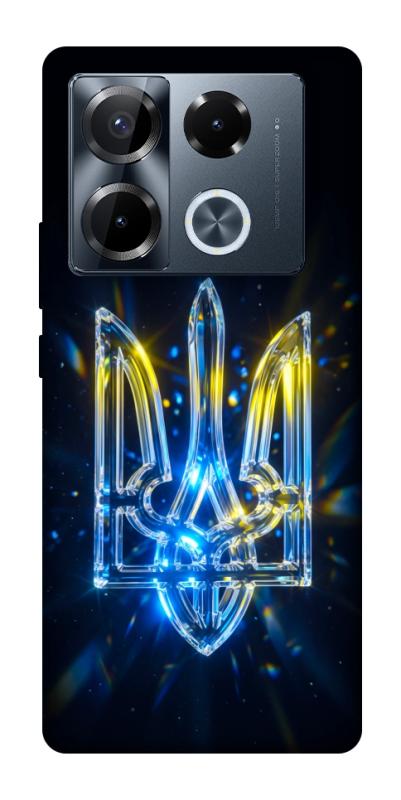Чохол itsPrint Glass trident для Infinix Note 40 Pro 4G, love ukraine, купити оптом з доставкою