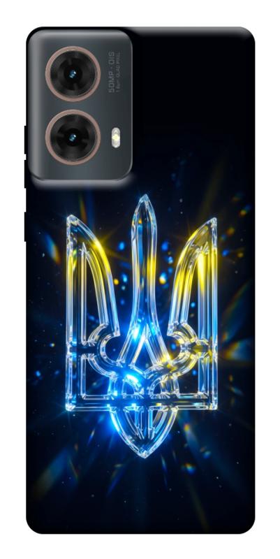 Чохол itsPrint Glass trident для Motorola Moto G85, love ukraine, купити оптом з доставкою