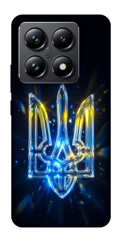 Чохол itsPrint Glass trident для Xiaomi 14T Pro, love ukraine, купити оптом з доставкою