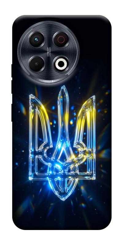 Чохол itsPrint Glass trident для TECNO Spark 30 Pro (KL7), love ukraine, купити оптом з доставкою