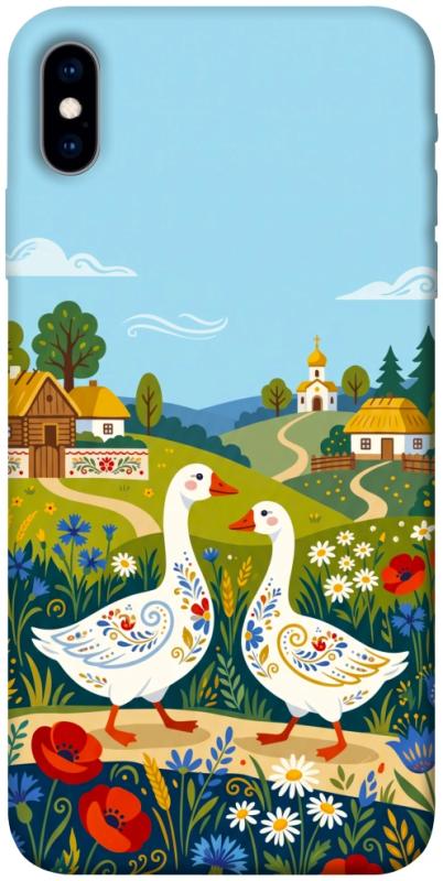 Чохол itsPrint Ukr gooses для Apple iPhone X (5.8"), love ukraine, купити оптом з доставкою