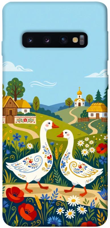 Чохол itsPrint Ukr gooses для Samsung Galaxy S10, love ukraine, купити оптом з доставкою
