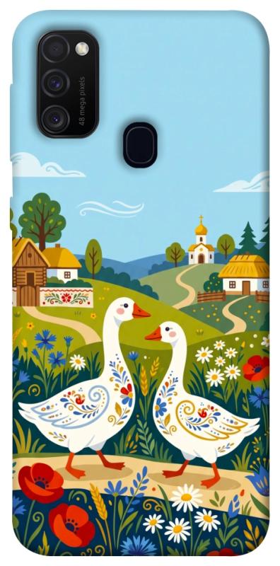 Чохол itsPrint Ukr gooses для Samsung Galaxy M30s / M21, love ukraine, купити оптом з доставкою