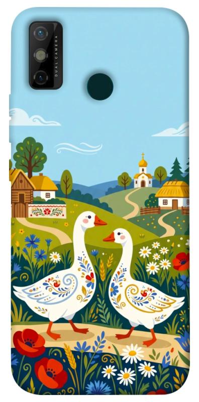 Чохол itsPrint Ukr gooses для TECNO Spark 6 Go, love ukraine, купити оптом з доставкою
