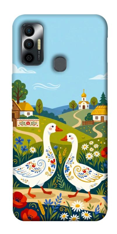 Чохол itsPrint Ukr gooses для TECNO Spark 7, love ukraine, купити оптом з доставкою