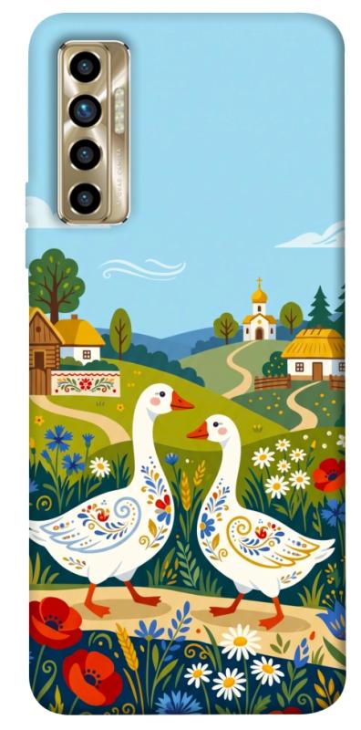 Чохол itsPrint Ukr gooses для TECNO Camon 17P, love ukraine, купити оптом з доставкою