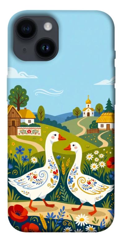 Чохол itsPrint Ukr gooses для Apple iPhone 14 (6.1"), love ukraine, купити оптом з доставкою