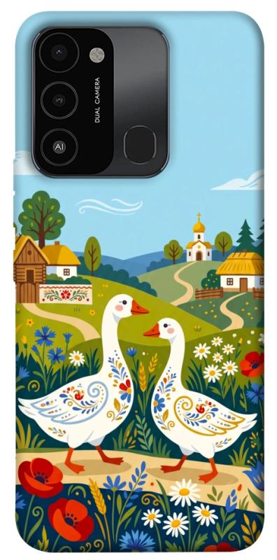 Чохол itsPrint Ukr gooses для Tecno Spark Go 2022 (KG5m), love ukraine, купити оптом з доставкою