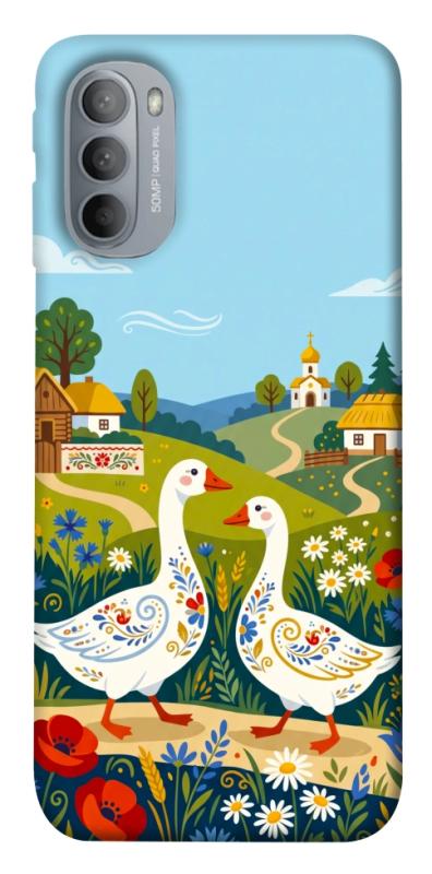 Чохол itsPrint Ukr gooses для Motorola Moto G31, love ukraine, купити оптом з доставкою