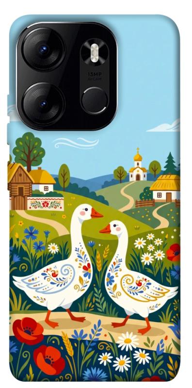 Чохол itsPrint Ukr gooses для Tecno Spark Go 2023, love ukraine, купити оптом з доставкою