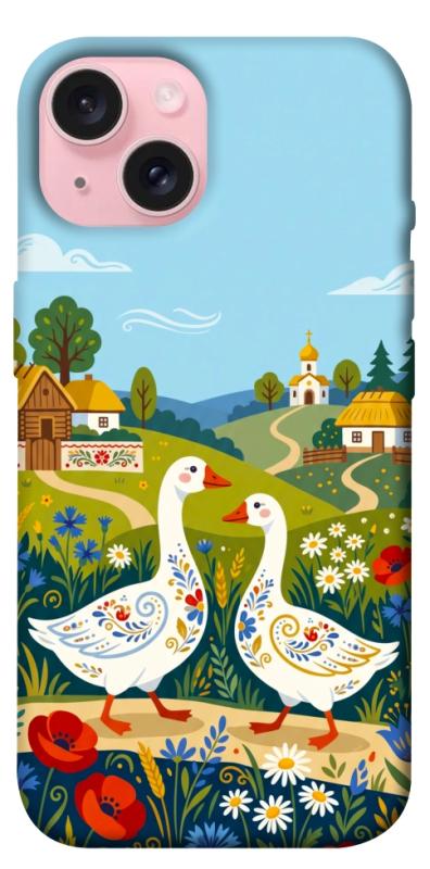 Чохол itsPrint Ukr gooses для Apple iPhone 15 (6.1"), love ukraine, купити оптом з доставкою