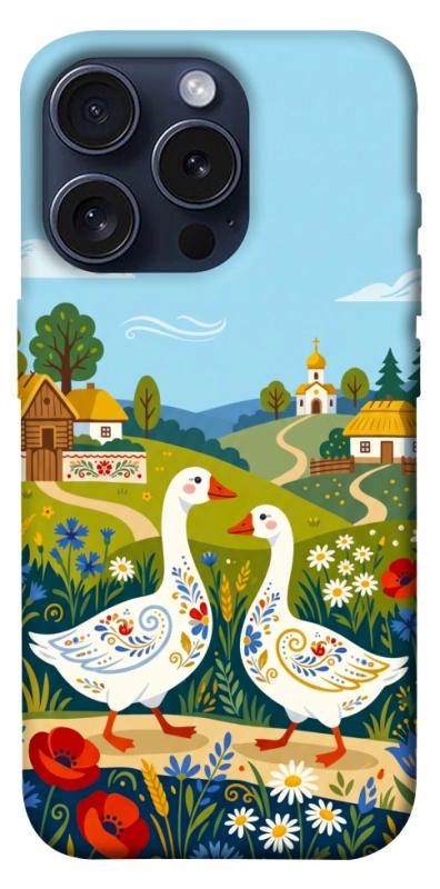 Чохол itsPrint Ukr gooses для Apple iPhone 15 Pro (6.1"), love ukraine, купити оптом з доставкою