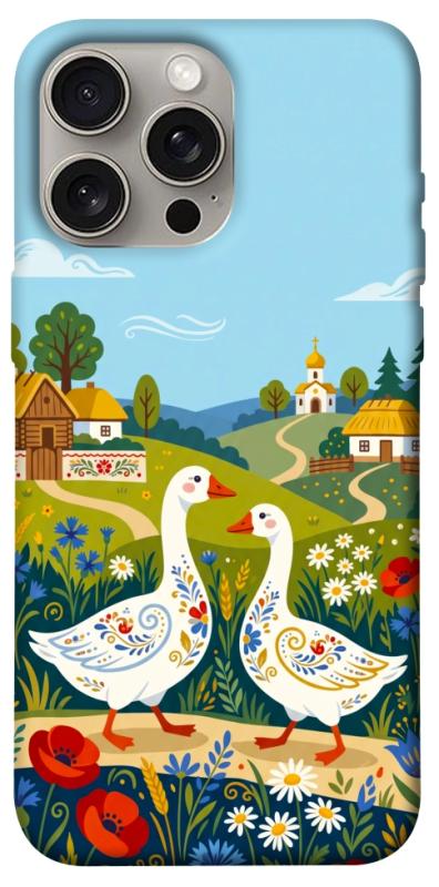 Чохол itsPrint Ukr gooses для Apple iPhone 15 Pro Max (6.7"), love ukraine, купити оптом з доставкою