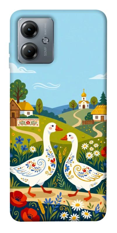Чохол itsPrint Ukr gooses для Motorola Moto G14, love ukraine, купити оптом з доставкою