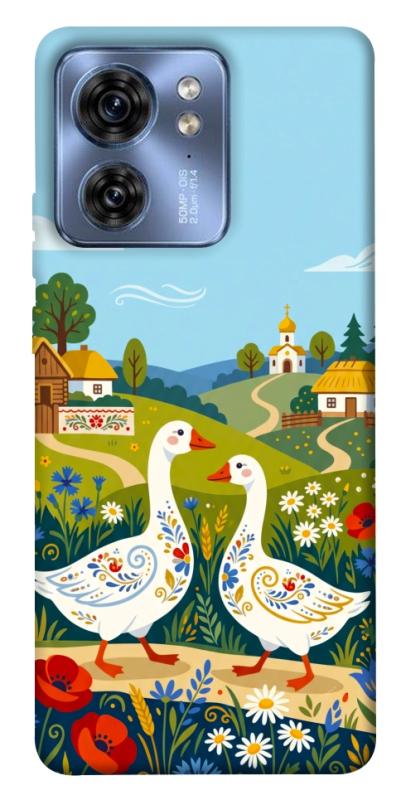 Чохол itsPrint Ukr gooses для Motorola Edge 40, love ukraine, купити оптом з доставкою