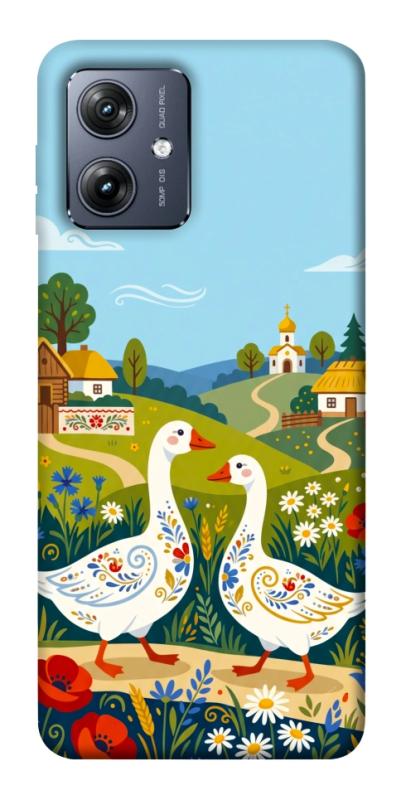 Чохол itsPrint Ukr gooses для Motorola Moto G54, love ukraine, купити оптом з доставкою