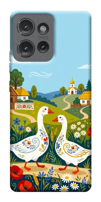 Чохол itsPrint Ukr gooses для Motorola Edge 50, love ukraine, купити оптом з доставкою