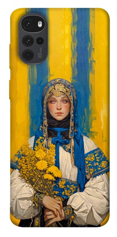 Чохол itsPrint Ukrainian woman для Motorola Moto G22, love ukraine, купити оптом з доставкою
