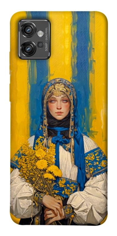 Чохол itsPrint Ukrainian woman для Motorola Moto G32, love ukraine, купити оптом з доставкою