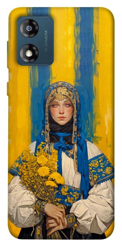 Чохол itsPrint Ukrainian woman для Motorola Moto E13, love ukraine, купити оптом з доставкою