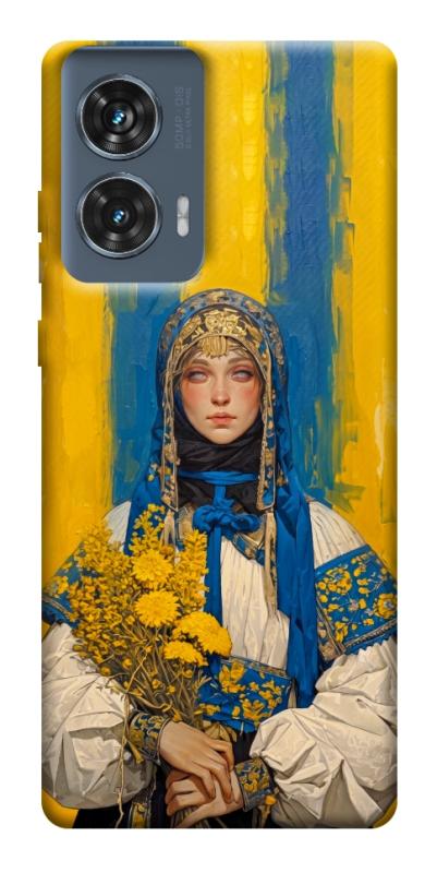 Чохол itsPrint Ukrainian woman для Motorola Edge 50 Fusion, love ukraine, купити оптом з доставкою