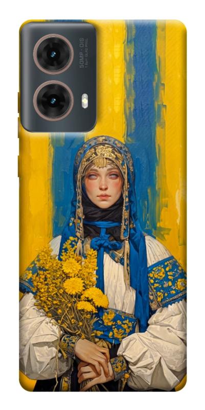 Чохол itsPrint Ukrainian woman для Motorola Moto G85, love ukraine, купити оптом з доставкою