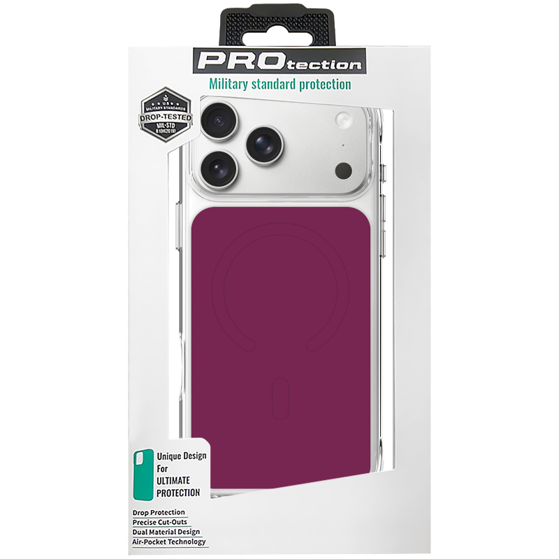 Чехол TPU+PC Space Pure Color with Magnetic Fit для Apple iPhone 17 Pro / 18 Pro (6.3"), Cherry 3, TPU+PC, купить оптом с доставкой