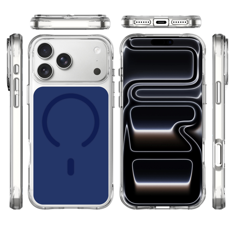 Чохол TPU+PC Space Pure Color with Magnetic Fit для Apple iPhone 17 Pro Max / 18 Pro Max (6.9"), Blue 2, TPU+PC, купити оптом з доставкою