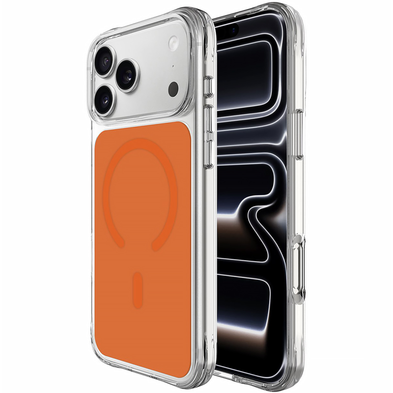 Чохол TPU+PC Space Pure Color with Magnetic Fit для Apple iPhone 17 Pro Max / 18 Pro Max (6.9"), Orange, TPU+PC, купити оптом з доставкою