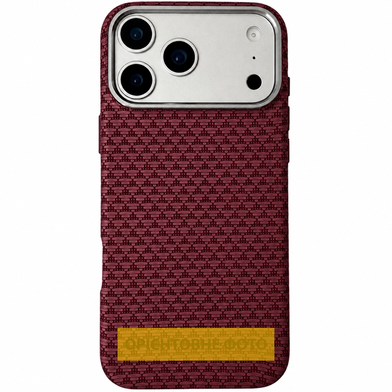 Чохол TPU+PC KVZV Triangular Pattern with Magnetic Fit для Apple iPhone 15 Pro (6.3"), Red, купити оптом з доставкою