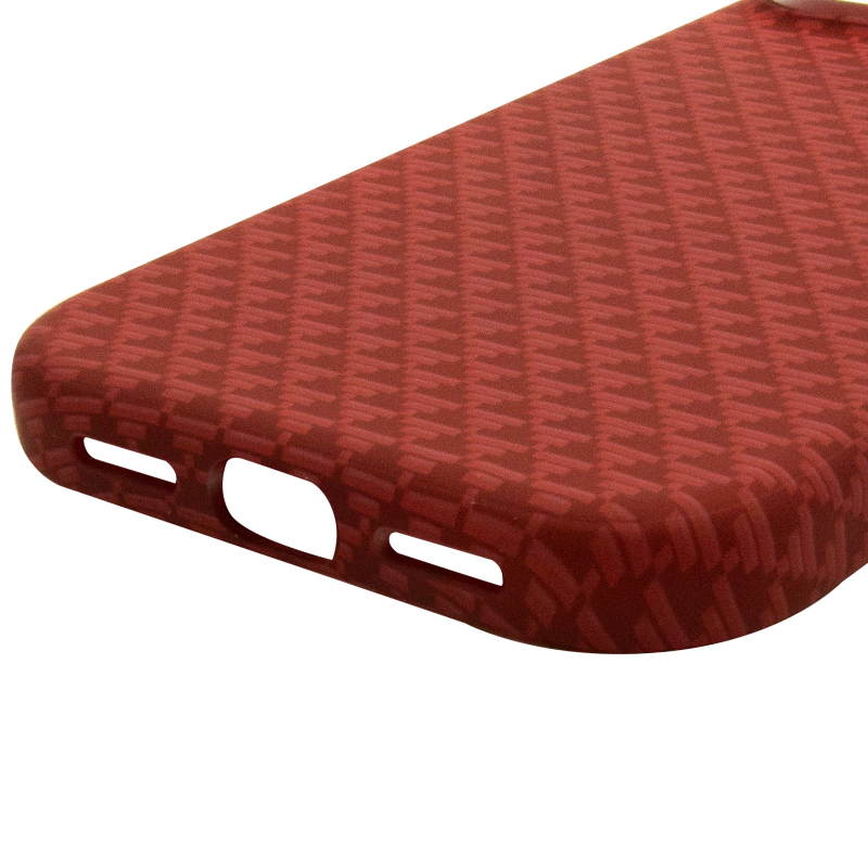 Чехол TPU+PC KVZV Triangular Pattern with Magnetic Fit для Apple iPhone 15 Pro (6.3"), Red 4, TPU+PC, купить оптом с доставкой