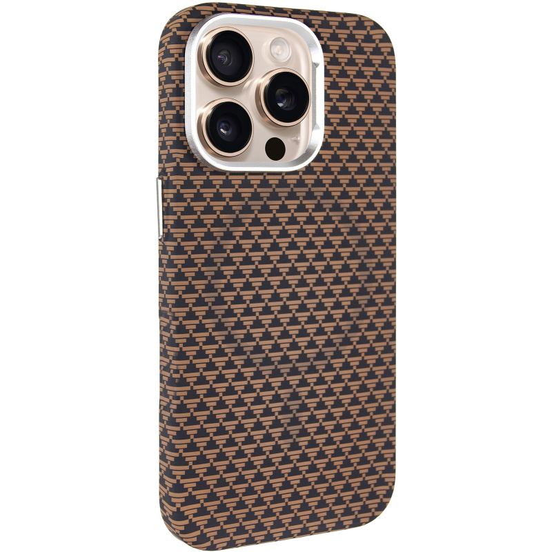 Чехол TPU+PC KVZV Triangular Pattern with Magnetic Fit для Apple iPhone 15 Pro Max (6.9) на картинке №1